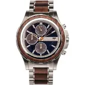 Holzkern Herren-Chronograph Solar Koh Mak Walnuss/Marmor