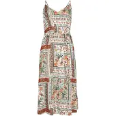 Apricot Midikleid "Tropisches Cami-Kleid" mit Schaldruck