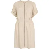 Apricot Smokkleid "Kleid mit elastischer Taille" mit Reißverschluss
