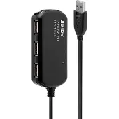 Lindy 4-Port USB 2.0 Hub, 480 Mbit/Sek, 12 m, USB 2.0/1.1, Win ME, 2000, XP, Vista Mac OS Linux, 1x USB-A M, 4x USB-A FM