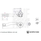 Blue Print Spurstangenkopf Spurstange für TOYOTA Yaris Schrägheck (P1) Vorne Rechts ADBP870084