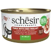 Schesir Thunfisch mit Meerbarbe (Gelee) Nassfutter Katze (Dosen)
