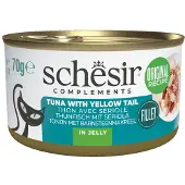 Schesir Thunfisch mit Bernsteinmakrele (Gelee) Nassfutter Katze (Dosen)
