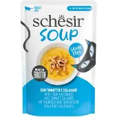 Schesir Cat Soup mit Thunfisch und Tintenfisch Nassfutter Katze (Beutel)
