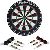 Pegasi Dartscheibe Pro Sisal mit vollständig eingelegter Verkabelung, keine Heftklammern, für Anfänger