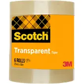 Scotch Klebeband Crystal Clear 508 Transparent 25 mm (B) x 66 m (L) PP (Polypropylen) 6 Rollen
