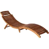 vidaXL Sonnenliegen 2 Stk. mit Tisch und Auflagen Massivholz Akazie - Sonnenliegen