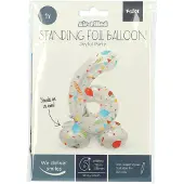Folat Stehender Folienballon Joyful Party Nummer 6 -72cm