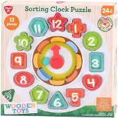 Playgo Sortierformen aus Holz – und Lernuhr – 13-tlg.