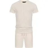 INDICODE JEANS Indicode Shorts & Shirt Set Herren Baumwolle beige, L 794133-0002-09940