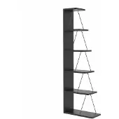 Kalune Design | Bücherschrank Tlos Grijs Spaanplaat 50x150x22 cm | NADUVI