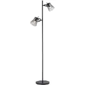 JUST LIGHT LED Stehleuchte TINULA Industrie Design, Spots schwenkbar schwarz Wohnzimmer, Schlafzimmer, Esszimmer, Büro