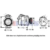 AKS Dasis Kompressor, Klimaanlage 851804N