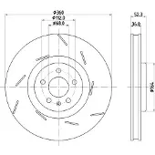 Hella Bremsscheibe PRO High Carbon 8DD 355 134-671