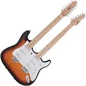 Gear4Music LA-Doppelhalsgitarre von Sunburst