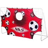 Rosfix BR240P 2-in-1 Fußballtor mit Netz und Zielwand, 240x150 cm, Marke NILS