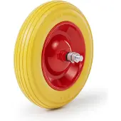 Wiltec Schubkarren PU Rad 3.50-8 Vollgummi Polyurethan Reifen pannensicher