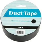 Creativ Company Leinwandband schwarz - starke Duct Tape 25 Meter