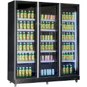 CombiSteel – Kühlschrank mit Glasfront 1400 Liter mit 3 Glastüren | Professioneller Getränkekühlschrank | 1550 x 550 x 1980 mm