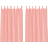 vidaXL Voile Vorhänge mit Schlaufen 2 Stk. Rosa 140x175 cm