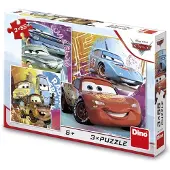 Dino Bikes DINO Puzzle Cars: Freunde 3x55 Teile