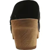 Sanita Wood-Manuella Square Open Clog Black Gr.35