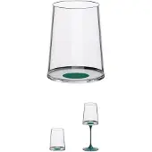 Trebonn Weißwein Weinglas / Tumbler SplitGlass Grün (Set von 2 Stück)