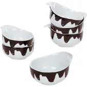 MamboCat 6er Set Fondueschälchen Blob Porzellan 150 ml