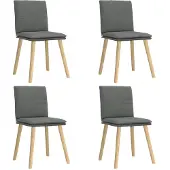 vidaXL Esszimmerstühle 4 Stk. Dunkelgrau Stoff