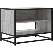 vidaXL TV-Schrank Grau Sonoma 61x40x46 cm Holzwerkstoff und Metall