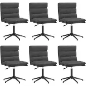 vidaXL Esszimmerstühle 6 Stk. Schwarz Kunstleder