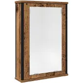 vidaXL Bad-Spiegelschrank Altholz-Optik 42x12x60 cm Holzwerkstoff