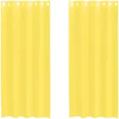 vidaXL Voile Vorhänge mit Ösen 2 Stk. Gelb