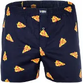 Happy Shorts Webboxer "Web-Boxershorts 1er Pack", Herren, Gr. M, bunt (pizza), Obermaterial: 100% Baumwolle CO., Unterhosen Webboxer