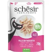 Schesir Huhn mit Schinken (Gelee) Nassfutter Katze (Beutel)