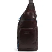 Piquadro Blue Square Mono Sling Bag mahogany