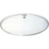 Staub Glasdeckel flach Nickelknauf für Wok