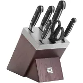 Zwilling Pro, Messer-Block/Besteck-Set, Edelstahl, Kunststoff, Holz, Holz, Schwarz