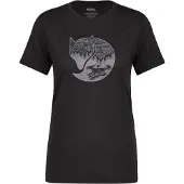 Fjällräven T-Shirt Abisko Wool Fox SS Damen Black Iron Grey-XXS