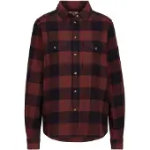Fjällräven Hemd Övik Schwer Flannel Shirt Damen Dark Navy Maroon-M