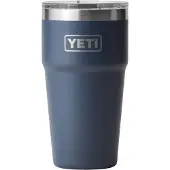 Yeti Rambler Stackable Cup 20oz Mag Slider Lid, Navy Blue, stapelbarer Thermobecher mit Deckel, 591 ml