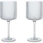 Ferm Living Rotweingläser Ripple Clear 325 ml (2er-Set)
