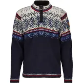 Dale of Norway - Merinowollpullover - Vail M Sweater Midnightnavy Redrose Offwhite für Herren aus Wolle - Größe XL - Navy blau