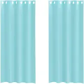 vidaXL Voile Vorhänge mit Ösen 2 Stk. Türkis