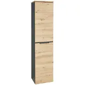 Innostyle Aktenschrank , grau (artisan eiche, graphit), B:45cm H:197cm T:38cm, Dekorfolie, FSC-zertifizierter Holzwerkstoff, Hartfaserplatte, Holzwerkstoff, Kunststoff, MDF, Schränke, Aktenschrank