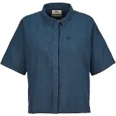 Fjällräven - Women's Övik Hemp Camp Shirt S/S - Hemd Gr M blau