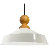 Bamyum Pendelleuchte Metall Ø41 cm, Weiß innen weiß, E27, Vintage Lampe