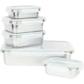 Homeware Edelstahl-Vorratsdosen-Set 5-tlg.