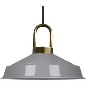Bamyum Pendelleuchte Asletl-Lock Hängelampe aus Grau Metall Ø40 cm Lampe