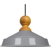 Bamyum Pendelleuchte Holz Asletl 40 cm - Grau